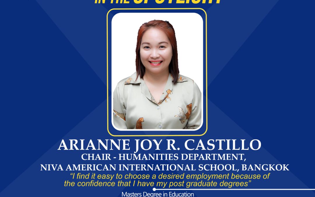 Featuring our Alumna for the Month of February from PSU-OUS, MISS ARIANNE JOY R. CASTILLO