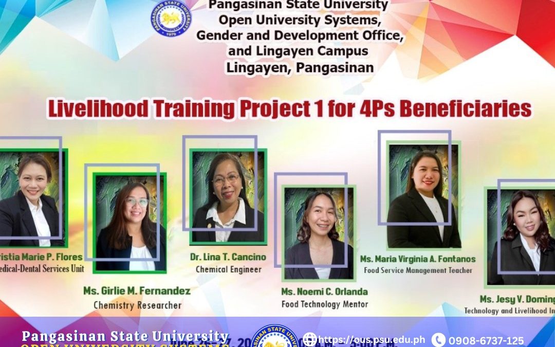 𝐋𝐎𝐎𝐊| PSU- OUS gifts 4Ps beneficiaries livelihood training