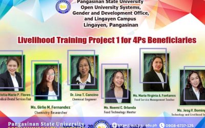 𝐋𝐎𝐎𝐊| PSU- OUS gifts 4Ps beneficiaries livelihood training